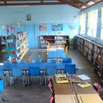 The library at a school helped by the foundation on Goodenough Island