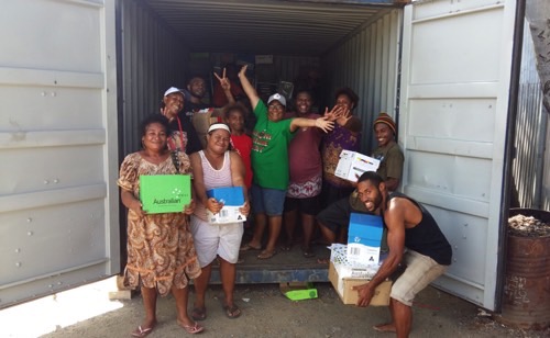 Container arrives at grateful PNG schools